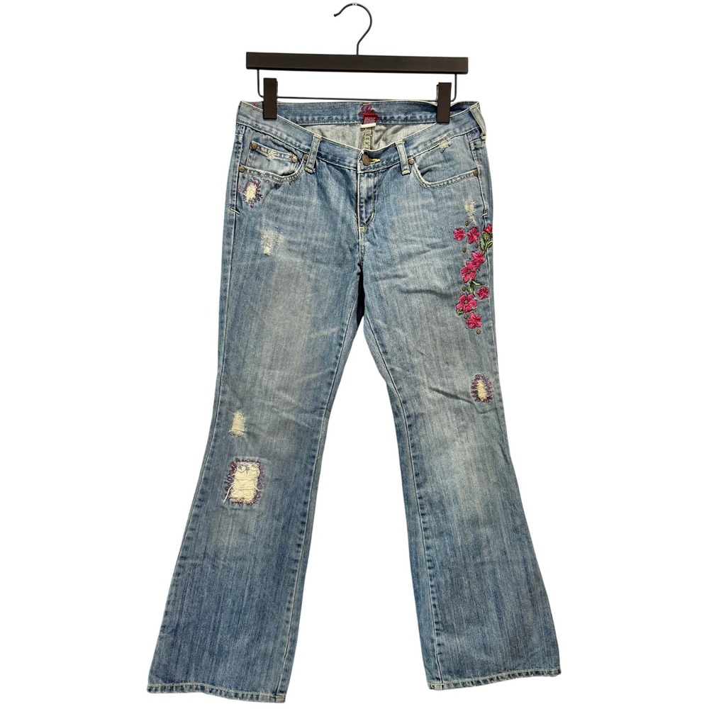Y2K Lilu Low Rise Embroidered Bootcut Jeans Size 7